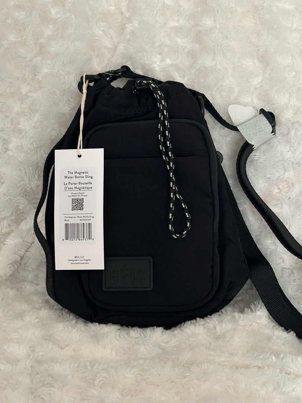 (NWT) BEIS Black Magnetic Water Bottle Sling